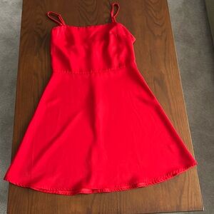 Studio 19 silk dress adjustable streps - red- small